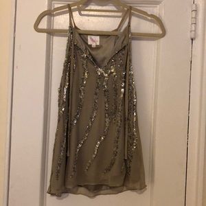 Parker XS Beaded Silk Blouse